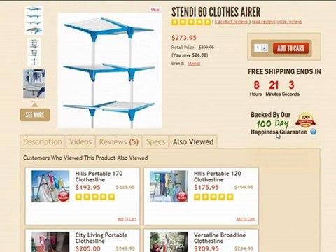 Video Review for Stendi 60 Clothes Airer