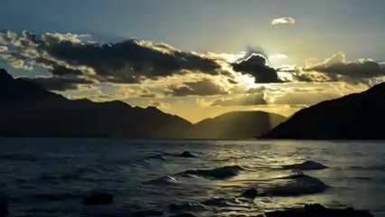 Sunset in New Zealand Queenstown