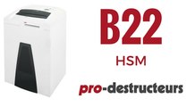 Destructeur de documents HSM B22 SECURIO 1,9 x 15 mm