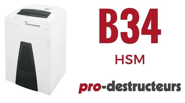 Destructeur de documents HSM B34 SECURIO 4,5 x 30 mm