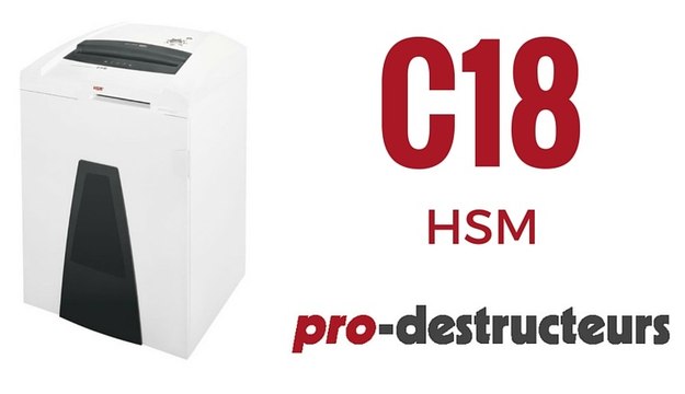 Destructeur de documents HSM C18 SECURIO 1,9 x 15 mm