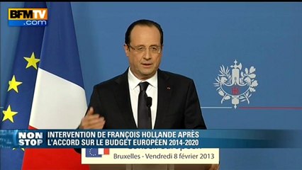 Accord sur le budget l’Union européenne : Hollande parle d’un "bon compromis" - 08/02