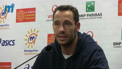 Michaël Llodra heureux en famille à l'Open Sud de France de Montpellier