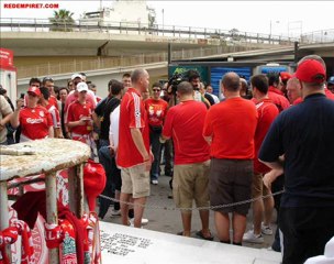 Liverpool fans paying tribute to the victims of Gate 7