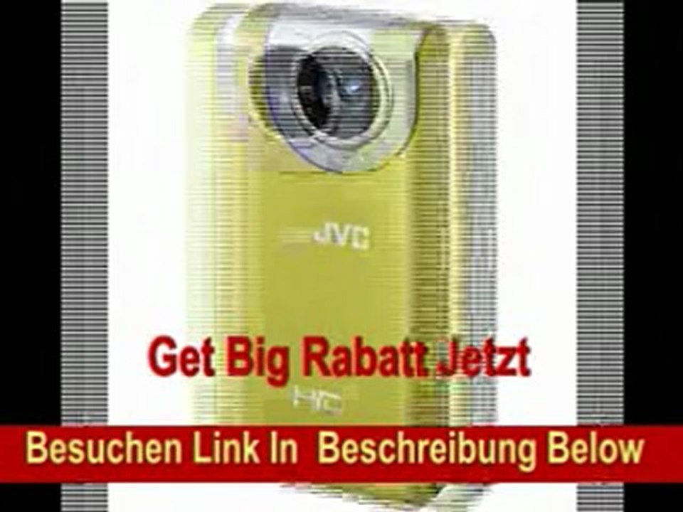 JVC GC-FM2YEU Full HD Pocket Camcorder (SD/SDHC/SDXC Slot, 5 MP, 4-fach digitaler Zoom, 7,6 cm (3 Zoll) Display) gelb