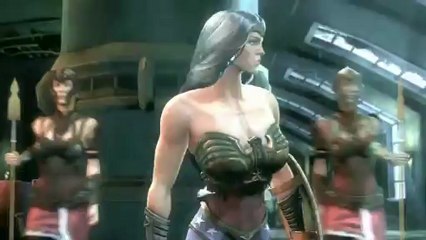 Injustice Gods Among Us - Wonder Woman vs Harley Quinn Gameplay