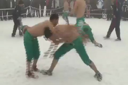Yağlı değil, karlı güreş