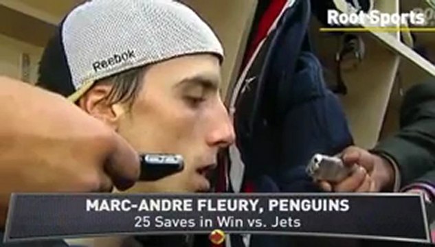 Adams Leads Penguins Past Jets