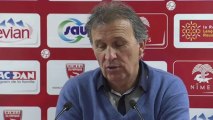 Conférence de presse Nîmes Olympique - Stade Lavallois : Victor ZVUNKA (NIMES) - Philippe  HINSCHBERGER (LAVAL) - saison 2012/2013