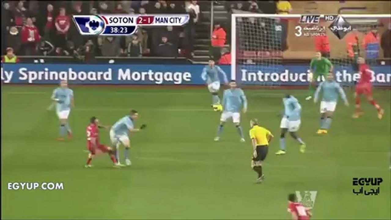 اهداف مباراة ساوثهامبتون و مانشسترسيتي 9/2/2013 فى الدورى الانجليزى