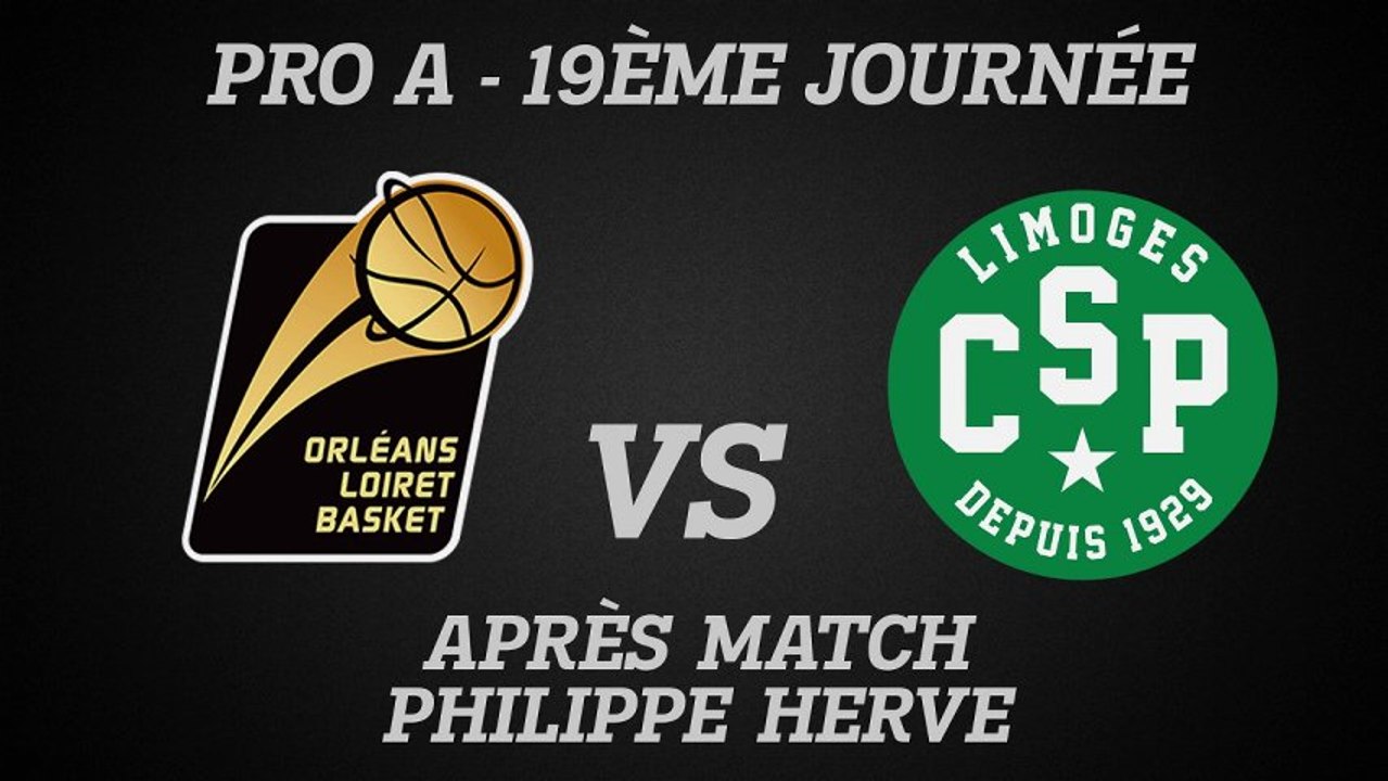 Réaction de Philippe Hervé - J19 - Réception de Limoges