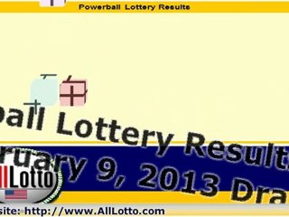 Powerball Lottery Drawing Results for February 9, 2013
