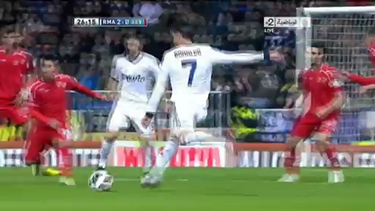 ريال مدريد 2-0 إشبيلية -هدف رونالدو - تعليق رؤو...