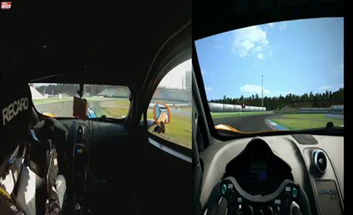 Mclaren MP4-12C Hockenheim Short real life comparison