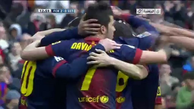 برشلونة 2-0 خيتافي - هدف ليونيل ميسي - تعليق علي سيد الكعبي