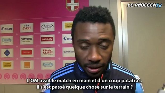 Evian TG 1-1 OM : la réaction de Nkoulou