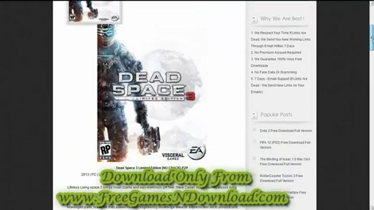 Dead Space 3 Free Download Full Version For PC Gameplay - YouTube