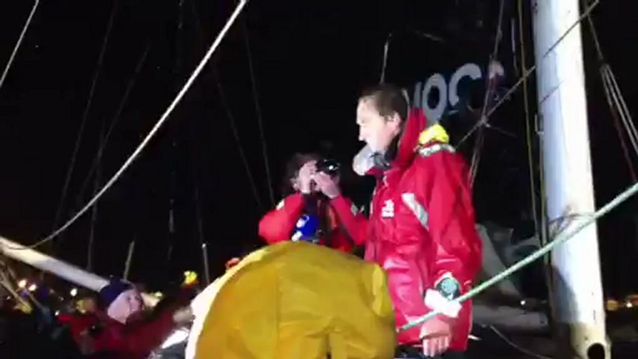 Vendée Globe. Arrivée de Bertrand de Broc