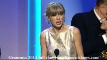 Taylor Swift and Civil Wars Grammys 2013 acceptance speech Hunger Games