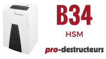 Destructeur de documents HSM B34 SECURIO 3,9 mm