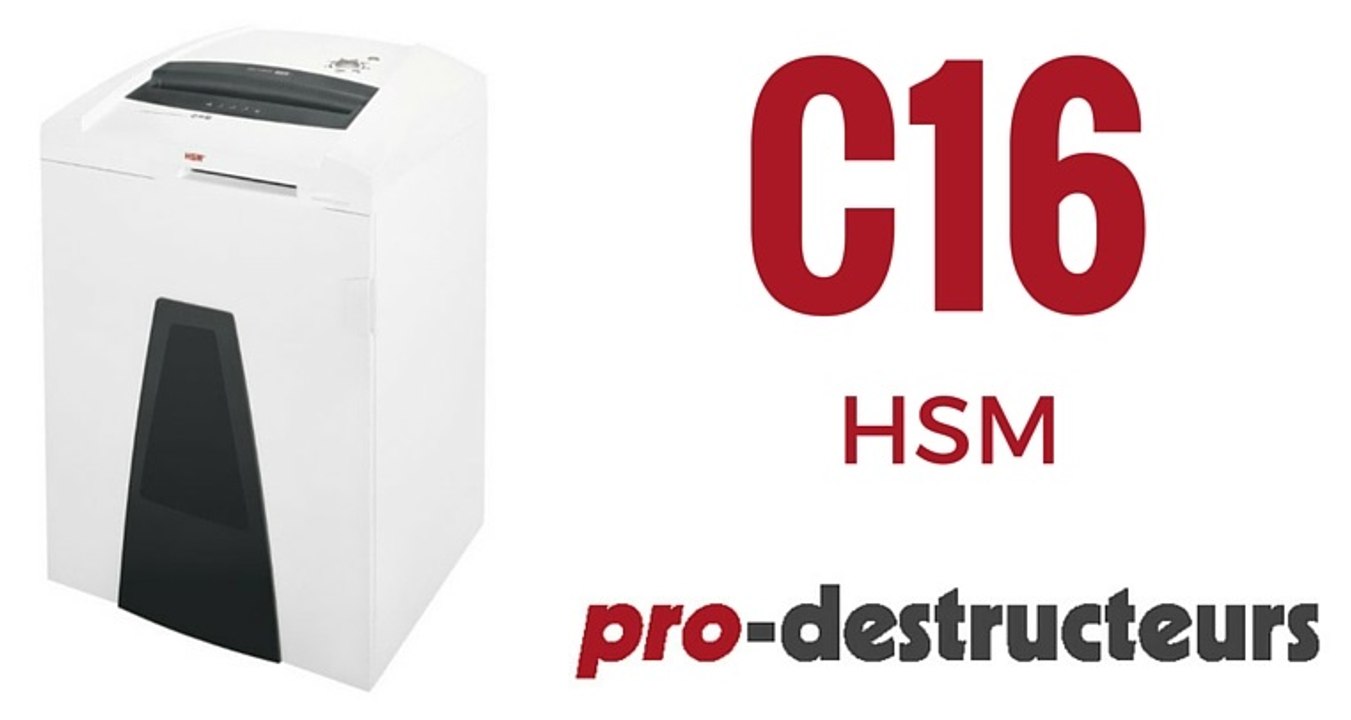 Destructeur de documents HSM C16 SECURIO 3,9 mm