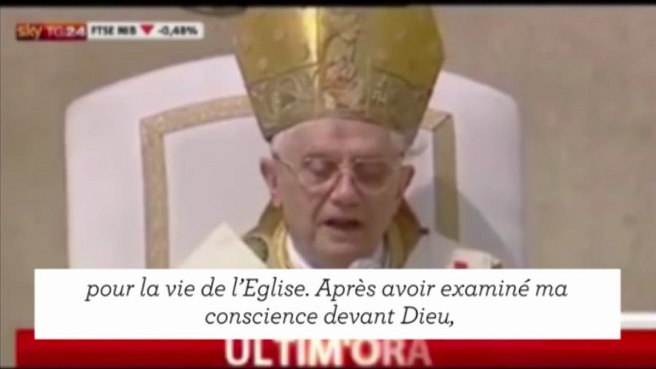 La télé italienne annonce la démission du pape Benoît XVI