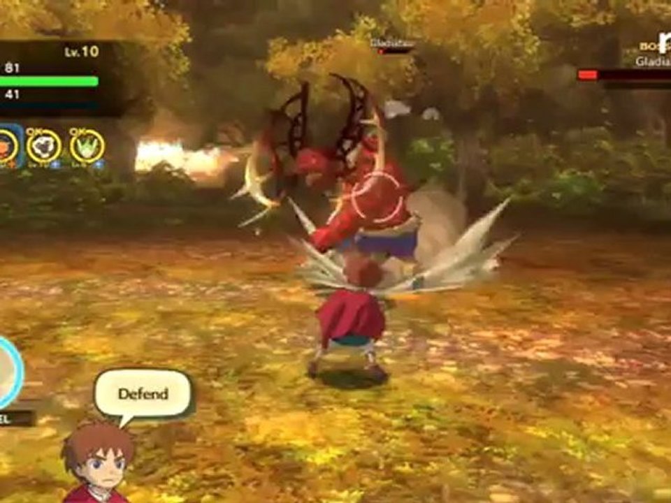 Ni no Kuni: Wrath of the White Witch - Gladiataur Boss Battle