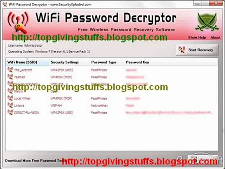 WiFi Password Decryptor