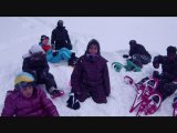 Randonnée en raquettes sous la neige