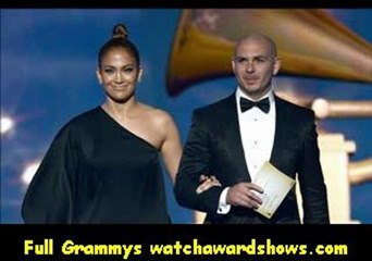 $Jennifer Lopez and Pitbull present at the 55th Annual GRAMMY Awards 2013