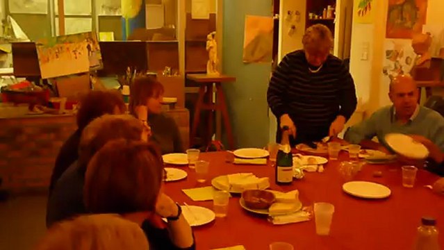 anniversaire au centre des arts plastiques avec patrick courcier notre professeur de dessins