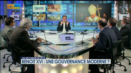 Benoit XVI : une gouvernance moderne ? - 11 février - BFM : Les décodeurs de l'éco 1/5