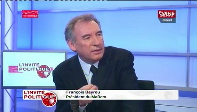 François Bayrou, l'Invité Politique de Public Sénat - 120213