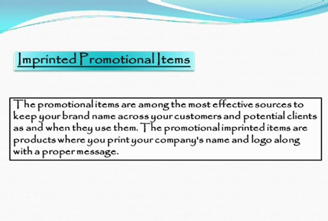 Imprinted Promotional Items