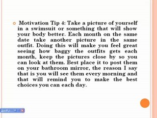 Top Five weight loss motivation tips