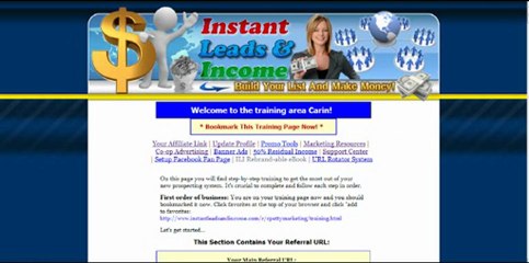 Instant Leads And Income - Important Tutorial Before You Start