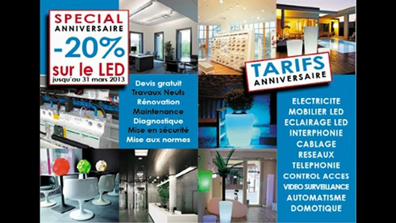 Phonelec - votre électricien à Antibes propose son catalogue Mobiliers LED et Eclairages LED