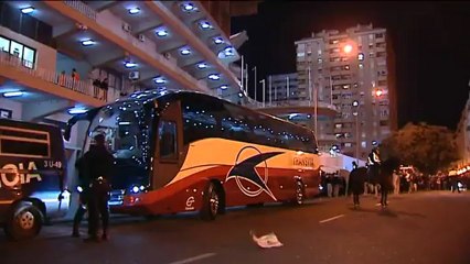 Beckham centra los focos desde la grada de Mestalla