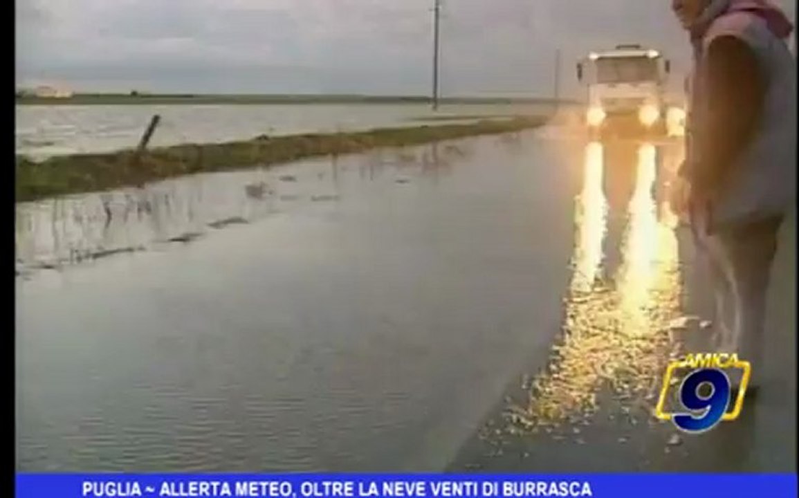 Puglia | Allerta meteo, oltre la neve venti di burrasca