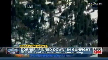 Katil polis Chris Dorner'ın öldüğü çatışma canlı yayında izlendi.