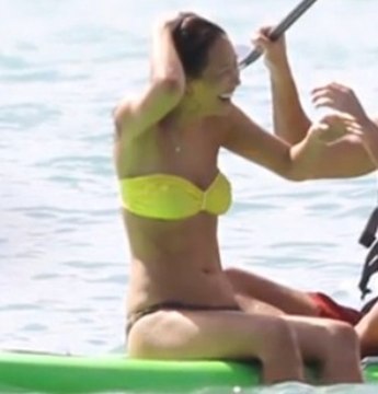 Myleene Klass Tones Her Bikini Body As She Paddleboards With a Mystery Man