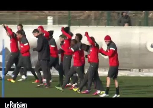 Premier entraînement de Beckham au PSG