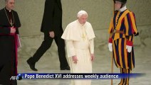 Pope Benedict XVI addresses weekly general audience