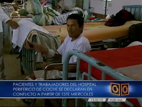 Pacientes y personal del Periférico de Coche protestan por malas condiciones del hospital