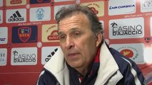 Conférence de presse GFC Ajaccio - Nîmes Olympique : Jean-Michel  CAVALLI (GFCA) - Victor ZVUNKA (NIMES) - saison 2012/2013