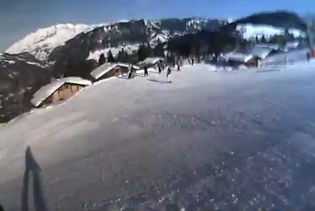 La Varoche (bleue)Puis Paravy (rouge) Crest Voland