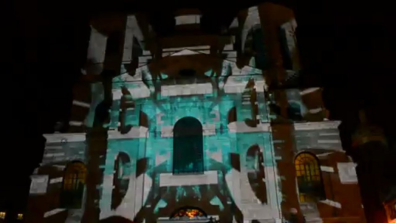 mapping cathedrale interieur