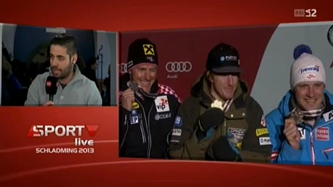 Alpine Skiing World Champs - Schladming: Men's Super-Combined Award Ceremony