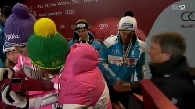 Alpine Skiing World Champs - Schladming Team Event Award Ceremony