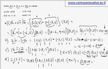 Operaciones con vectores